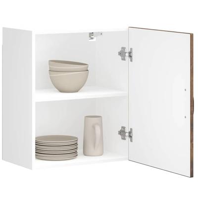 Keukenwandkast Lucca bewerkt hout gerookt eikenkleurig