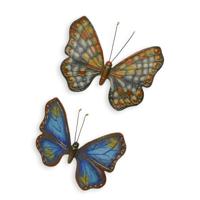 A PAIR OF CAST IRON BUTTERFLIES A PAIR OF CAST IRON BUTTERFLIES