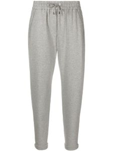 Brunello Cucinelli pantalon de jogging à détail de chaîne - Gris