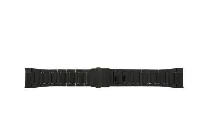 Horlogeband Seiko V175-0CK0 / SSC263P1 / M0VY221M0 Staal Zwart 24mm