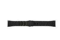 Horlogeband Seiko V175-0CK0 / SSC263P1 / M0VY221M0 Staal Zwart 24mm