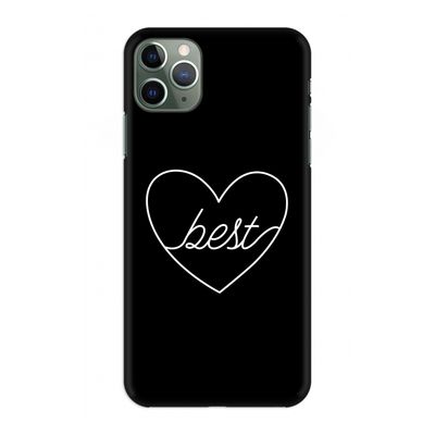 Best heart black: Volledig geprint iPhone 11 Pro Max Hoesje