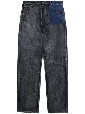 MM6 Maison Margiela jean droit à empiècements - Gris