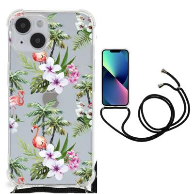 iPhone 14 Case Anti-shock Flamingo Palms iPhone 14 Case Anti-shock Flamingo Palms