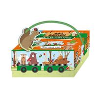 Bosdieren - boek + treinpuzzel (Hardback)