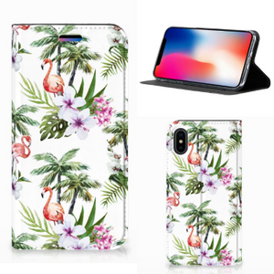 Apple iPhone X | Xs Hoesje maken Flamingo Palms
