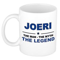 Naam cadeau mok/ beker Joeri The man, The myth the legend 300 ml   -