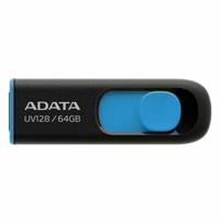 USB stick Adata 64GB DashDrive UV128 Blauw Zwart 64 GB