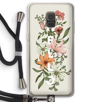 Hello bloemen: Samsung Galaxy A8 (2018) Transparant Hoesje met koord