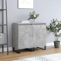 Dressoirs 2 st 40x35x70 cm bewerkt hout betongrijs - thumbnail