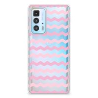 Motorola Edge 20 Pro TPU bumper Waves Roze