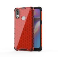 Voor Galaxy A10s shock proof honingraat PC + TPU case (rood)