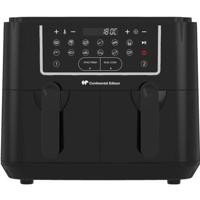 CONTINENTAL EDISON Olievrije heteluchtfriteuse - RFRSH24002CB - 9 L - Dubbele bakplaten - 2400W - Zwart