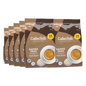 Caféclub - Supercreme Koffiepads Dark Roast - 10x 36 pads