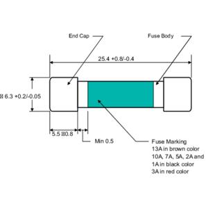 TRU COMPONENTS 1234611 110102700109X Multimeterzekering (Ø x l) 6.35 mm x 25.4 mm 1 A 250 V Snel -F- Inhoud 1 stuk(s)