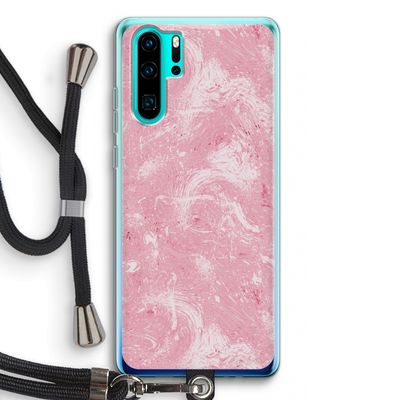 Abstract Painting Pink: Huawei P30 Pro Transparant Hoesje met koord