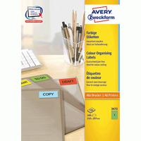 Avery Gekleurde Etiketten, groen, 210,0 x 297,0 mm, permanent klevend - thumbnail