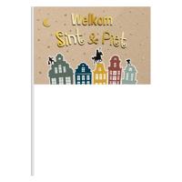 Folat BV Zwaaivlag 'welkom sint & piet', 30x20cm Folat BV Zwaaivlag 'welkom sint & piet', 30x20cm