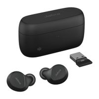 Jabra Evolve2 Buds In Ear oordopjes Bluetooth Stereo Zwart Ruisonderdrukking (microfoon), Noise Cancelling Oplaadbox, Microfoon uitschakelbaar (mute), Inductie - thumbnail