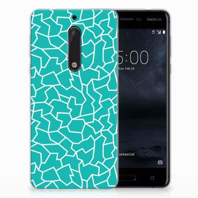 Nokia 5 | Hoesje maken | Cracks Blue