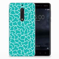 Nokia 5 | Hoesje maken | Cracks Blue