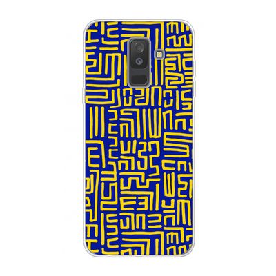 Majorelle Blue Print: Samsung Galaxy A6 Plus (2018) Transparant Hoesje