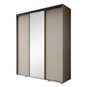 Meubella Kledingkast Delos 3 - Beige - 200 cm - Met spiegel