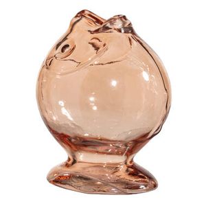 Vaas Vis - Oranje - Glas - 17x10,5x15 cm - Leen Bakker