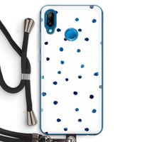 Blauwe stippen: Huawei P20 Lite Transparant Hoesje met koord