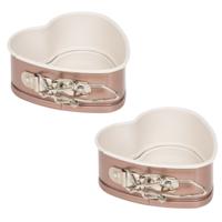 Patisse Springvorm - 2x - hart - anti-aanbak - taartvorm - 12 cm - klein hartje