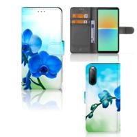 Sony Xperia 10 IV Hoesje Orchidee Blauw - Cadeau voor je Moeder
