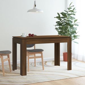 Eettafel 120x60x76 cm bewerkt hout bruineikenkleurig