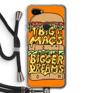 Big Macs Bigger Dreams: Pixel 3a Transparant Hoesje met koord