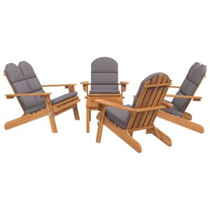 vidaXL 5-delige Loungeset Adirondack massief acaciahout