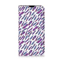 iPhone 13 Mini | Hoesje met Magneet | Feathers Color