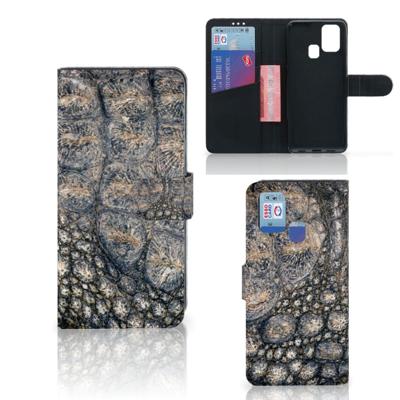 Samsung Galaxy M31 | Telefoonhoesje | Met pasjeshouder | Krokodillenprint