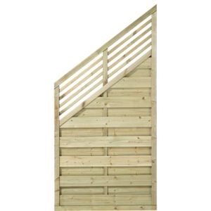 Geimpregneerd Houten Tuinscherm Met Schuine Kant Newline 90 x 180/110 CM