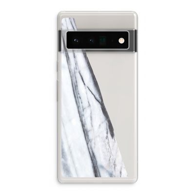 Gestreepte marmer: Google Pixel 6 Pro Transparant Hoesje