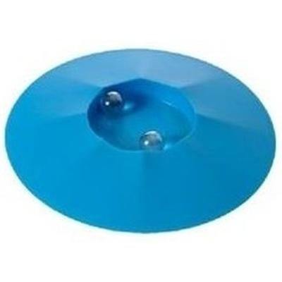 Knikkerpot van kunststof - 17 cm - blauw - met knikkers - voor binnen en buiten