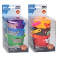 Johntoy happy world stapelemmers, 3st. Johntoy happy world stapelemmers, 3st.