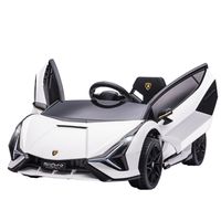 HOMCOM kindervoertuig 2 rijmodi Lamborghini SIAN SUV auto speelgoed elektrische auto met afstandsbediening extra brede banden muziek (MP3 / USB)