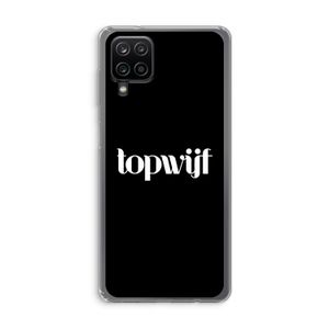 Topwijf Zwart: Samsung Galaxy A12 Transparant Hoesje