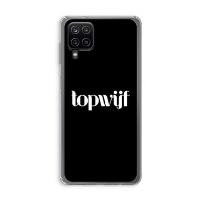 Topwijf Zwart: Samsung Galaxy A12 Transparant Hoesje