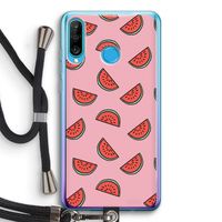 Watermeloen: Huawei P30 Lite Transparant Hoesje met koord
