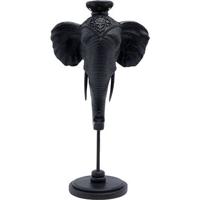 Kare Kandelaar Elephant Head Black 49cm - thumbnail