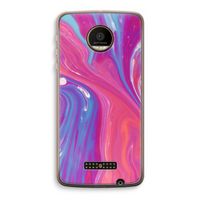 Paarse stroom: Motorola Moto Z Force Transparant Hoesje