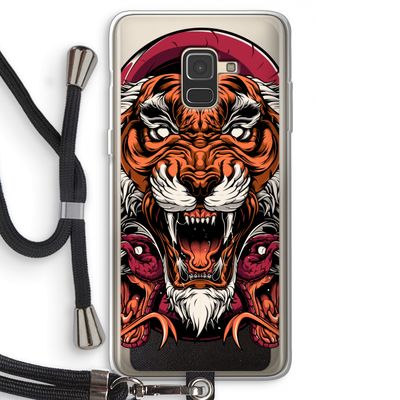 Tiger and Rattlesnakes: Samsung Galaxy A8 (2018) Transparant Hoesje met koord