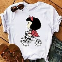 Mafalda Cosplay Anime Cartoon Manga Afdrukken Harajuku Grafisch Kawaii Voor Voor heren Dames Volwassenen Back To School Heet stempelen Lightinthebox - thumbnail