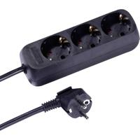 Vivanco VVELSTR3USCHK Stekkerdoos zonder kabel Zwart 1 stuk(s)