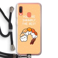 You're Shrimply The Best: Samsung Galaxy A20e Transparant Hoesje met koord